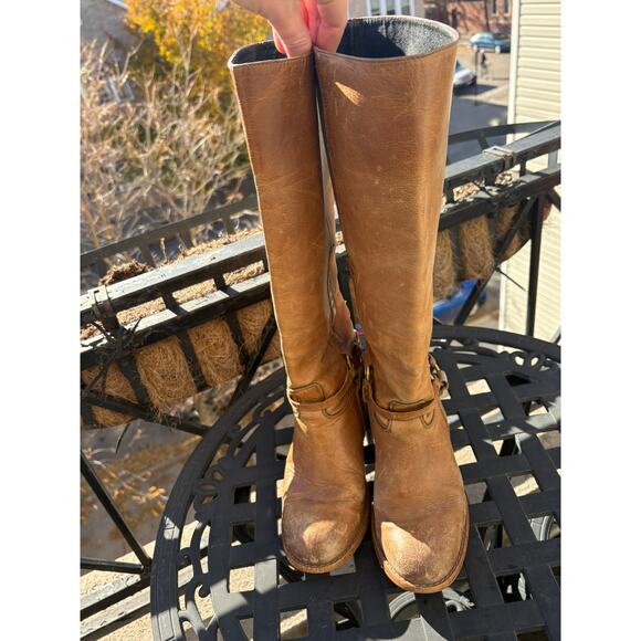 Vintage 100% Leather Harness Boots Women’s Size 8 Made in Spain Butter Soft - Picture 2 of 8